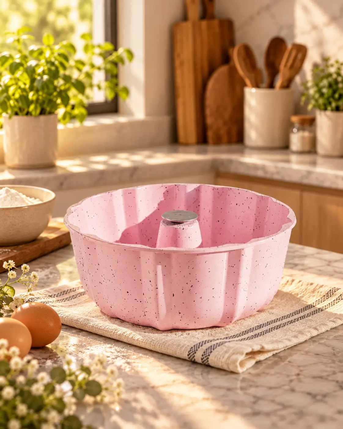 Combo Repostería & Cocina: Savarín 18 cm Rosa/Terra